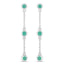 0.60 Carat Genuine Emerald .925 Sterling Silver Earrings