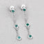 0.60 Carat Genuine Emerald .925 Sterling Silver Earrings