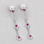 Boucles d'oreilles en argent sterling avec rubis véritable de 0,78 carat
