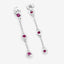 Boucles d'oreilles en argent sterling avec rubis véritable de 0,78 carat