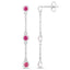 Boucles d'oreilles en argent sterling avec rubis véritable de 0,78 carat