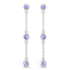 0.60 Carat Genuine Tanzanite Sterling Silver Earrings