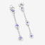 0.60 Carat Genuine Tanzanite Sterling Silver Earrings