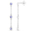 0.60 Carat Genuine Tanzanite Sterling Silver Earrings