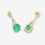 2.72 Carat Genuine Ethiopian Emerald & Diamond 14K Gold Earrings