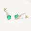 2.72 Carat Genuine Ethiopian Emerald & Diamond 14K Gold Earrings