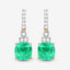 2.72 Carat Genuine Ethiopian Emerald & Diamond 14K Gold Earrings
