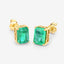 2.75 Carat Genuine Ethiopian Emerald 14K Yellow Gold Earrings