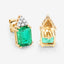 2.87 Carat Genuine Ethiopian Emerald and White Diamond Earrings