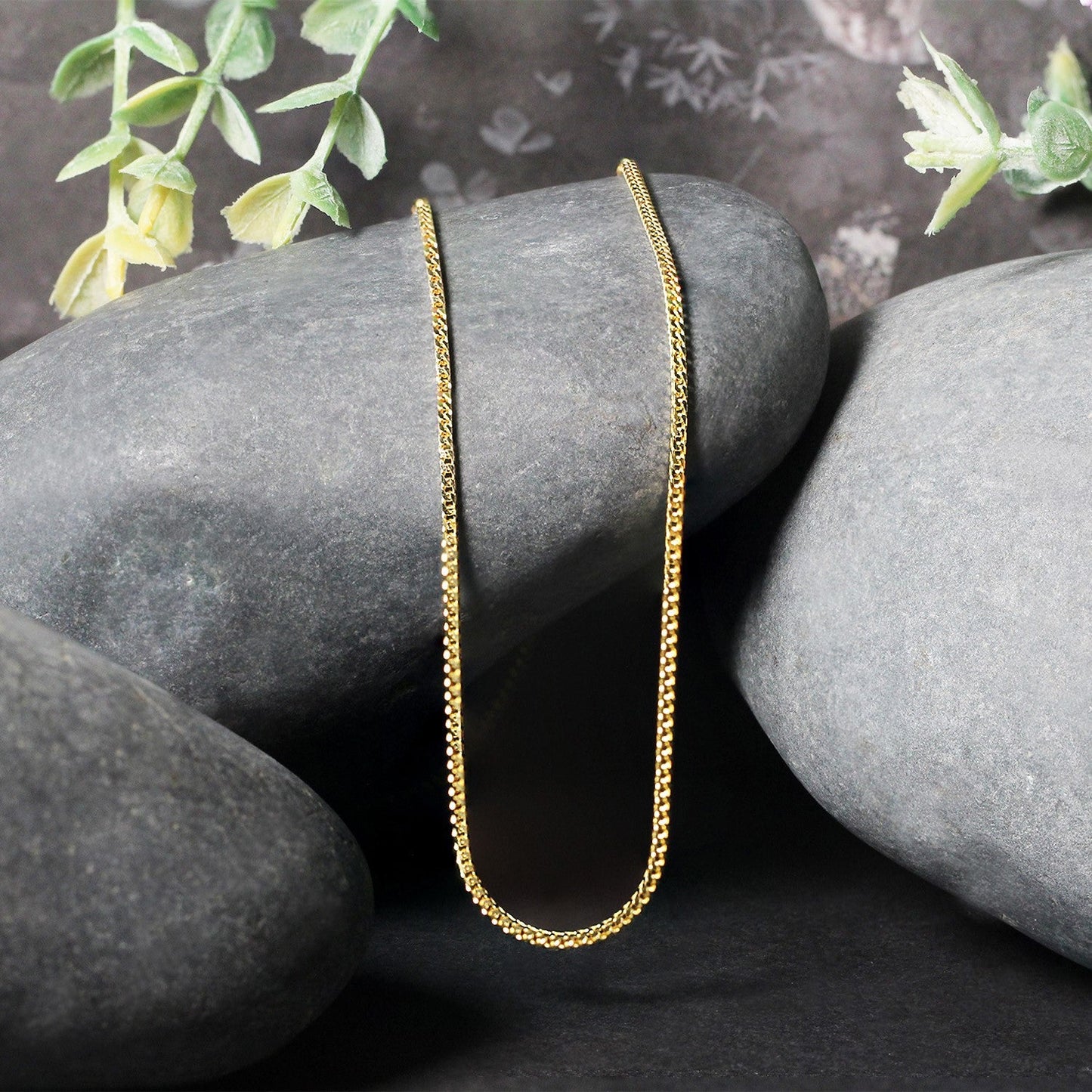 Cadena Franco de Oro Amarillo de 14k - 1.2mm Elegancia