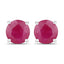 0.86 Carat Genuine Ruby 14K White Gold Earrings