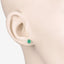 Boucles d'oreilles en or jaune 10K avec émeraudes zambiennes véritables de 0,72 carat