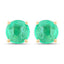 0.72 Carat Genuine Zambian Emerald 14K Yellow Gold Earrings
