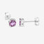 1.30 Carat Genuine Pink Sapphire 10K White Gold Earrings