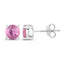 1.30 Carat Genuine Pink Sapphire 10K White Gold Earrings