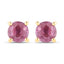Boucles d'oreilles en or jaune 10K avec saphirs roses véritables de 1,30 carat