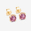 Boucles d'oreilles en or jaune 10K avec saphirs roses véritables de 1,30 carat