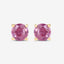 Boucles d'oreilles en or jaune 10K avec saphirs roses véritables de 1,30 carat
