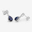 2.76 Carat Genuine Blue Sapphire and White Diamond Earrings