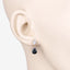 2.76 Carat Genuine Blue Sapphire and Diamond 10K Yellow Gold Earrings