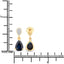 2.76 Carat Genuine Blue Sapphire and Diamond 14K Gold Earrings