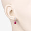 Pendientes de Rubí y Diamante de 2.46 Quilates en Oro Amarillo de 10K