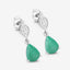 Boucles d'oreilles en or blanc 10K avec émeraude zambienne et diamants de 2,28 carats