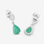 Boucles d'oreilles en or blanc 10K avec émeraude zambienne et diamants de 2,28 carats