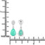 Boucles d'oreilles en or blanc 10K avec émeraude zambienne et diamants de 2,28 carats