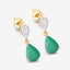 2.28 Carat Genuine Zambian Emerald and Diamond 10K Yellow Gold Earrings