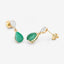 2.28 Carat Genuine Zambian Emerald and Diamond 10K Yellow Gold Earrings