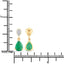 2.28 Carat Genuine Zambian Emerald and Diamond 10K Yellow Gold Earrings