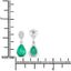 Pendientes de Esmeralda Zambiana y Diamante de 2.28 Quilates en Oro Blanco de 14K