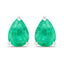 Boucles d'oreilles en émeraude zambienne véritable de 0,70 carat en or blanc 14K