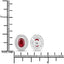 2.12 Carat Genuine Ruby and White Diamond 14K White Gold Earrings