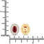2.12 Carat Genuine Ruby and Diamond Halo Earrings in 14K Gold