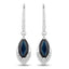 Boucles d'oreilles en saphir bleu et diamants de 2,79 carats en or blanc 14K