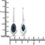 Boucles d'oreilles en saphir bleu et diamants de 2,79 carats en or blanc 14K