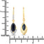 Boucles d'oreilles en or 14K avec saphir bleu et diamant de 2,79 carats