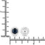 Boucles d'oreilles en saphir bleu et diamant de 2,38 carats en or blanc 14K