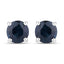 1.30 Carat Genuine Blue Sapphire 14K White Gold Earrings