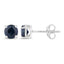 1.30 Carat Genuine Blue Sapphire 14K White Gold Earrings