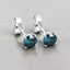 Boucles d'oreilles en diamant bleu véritable de 0,81 carat en or blanc 14 carats
