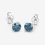 Boucles d'oreilles en diamant bleu véritable de 0,81 carat en or blanc 14 carats