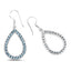 Boucles d'oreilles en argent sterling avec topaze bleue de Londres de 4,32 carats
