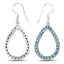 Boucles d'oreilles en argent sterling avec topaze bleue de Londres de 4,32 carats