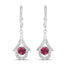 1.20 Carat Genuine Pink Tourmaline Sterling Silver Earrings