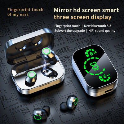 YD03 Wireless Bluetooth In-Ear Headphones with Smart Display