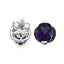 3.14 Carat Genuine Amethyst & Black Diamond Earrings