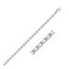 Bracelet de cheville en or blanc 14 carats en forme de cœur - Design ajustable de 2,9 mm